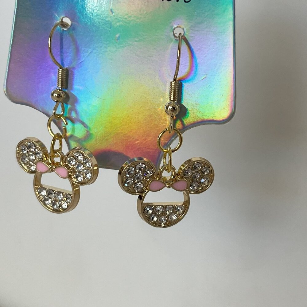 Gold Minnie Mouse Shapped Earrings